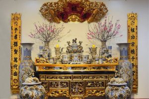 trang trí bàn thờ ngày tết đơn giản