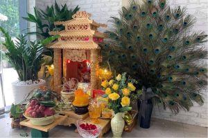 trang trí bàn thờ ngày tết đơn giản