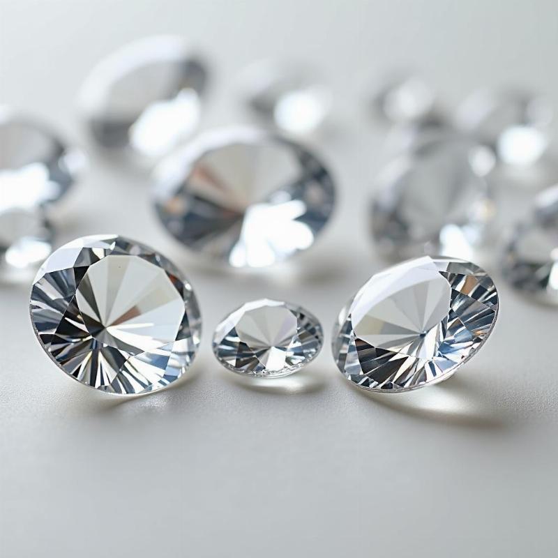 Các yếu tố ảnh hưởng đến giá đá cubic zirconia chất lượng cao năm 2025, bao gồm cắt, kích thước, và chất lượng vật liệu tổng hợp.