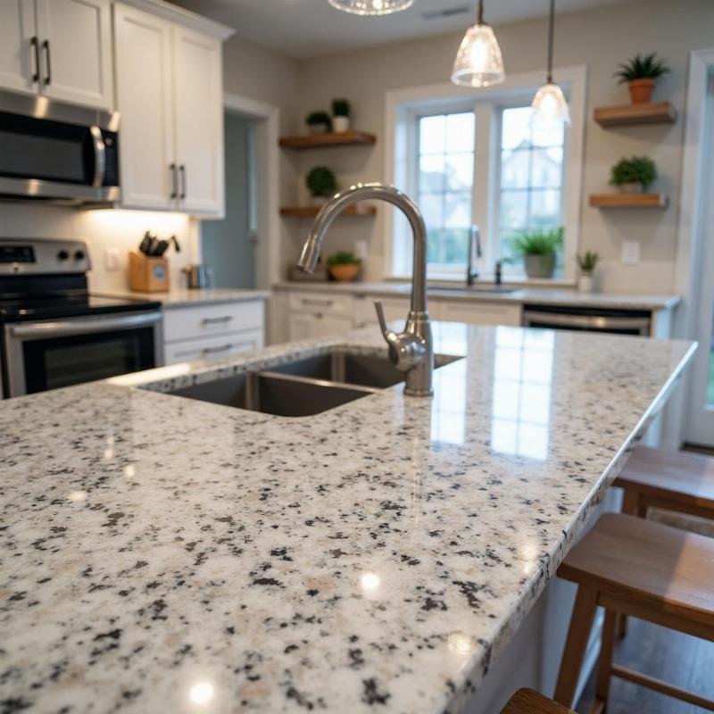 Tham khảo mẫu đá hoa cương mặt bếp đẹp đã thi công và cập nhật giá đá hoa cương