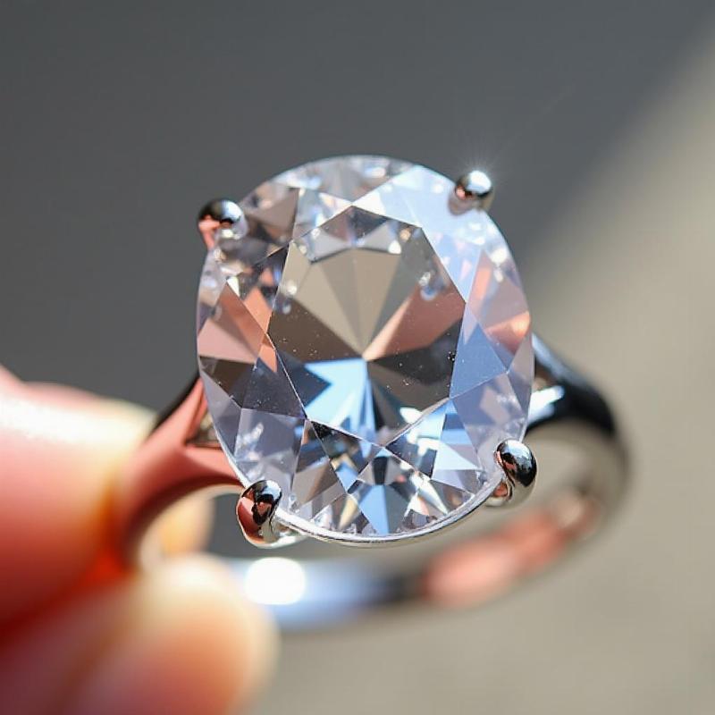 So sánh độ lấp lánh, vẻ đẹp của đá cubic zirconia cao cấp trong trang sức.
